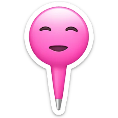 pink push pin sticker