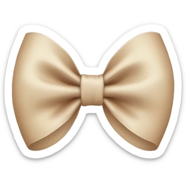 beige bow sticker