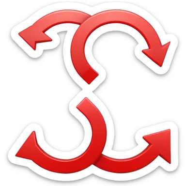 Prompt 15: "Is your backup plan."
Graphic: 🔄 Refresh/loop arrows icon (white with red highlights).
Animation: Arrows rotate smoothly.
Background: Transparent. sticker