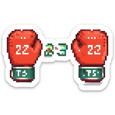 боксерские перчатки с надписью "23", no background sticker