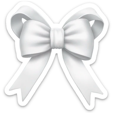 Aesthetic white bow sticker