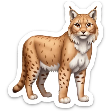 Eurasian Lynx in the snow beautiful aesthetic scenery (full body) sticker