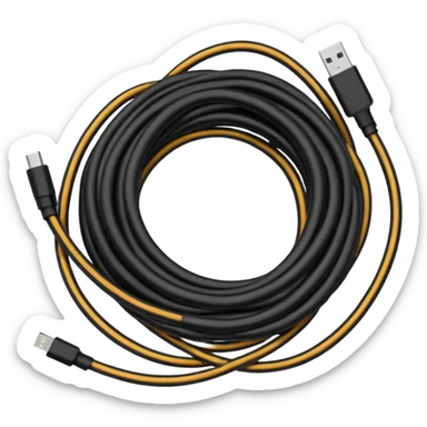 Tangled Cables sticker