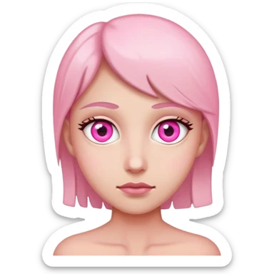 Wow with pink eyes sticker