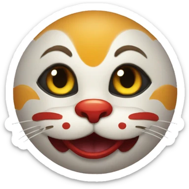 Gato payaso luna  sticker