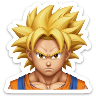 Goku super Saiyan 3 emoji sticker