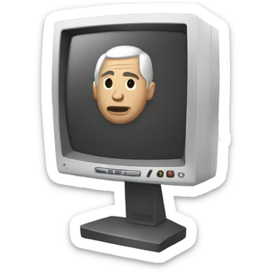 monitor with gta videogame playing sticker