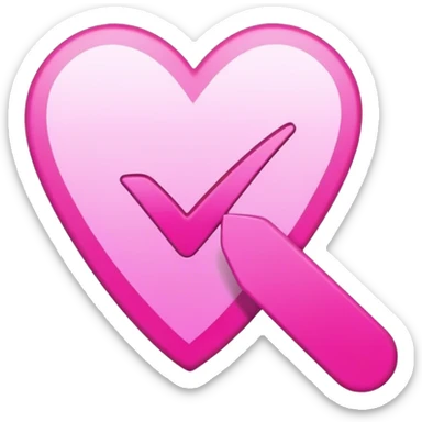 pink check mark sticker