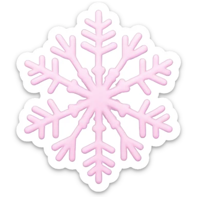pastel pink snowflake   sticker
