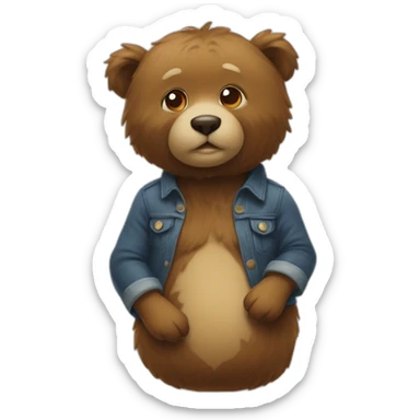 Pouviez qui fait un câlin à un ours sticker