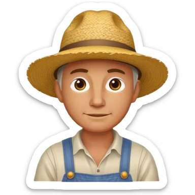 farmer cultivating a field sticker