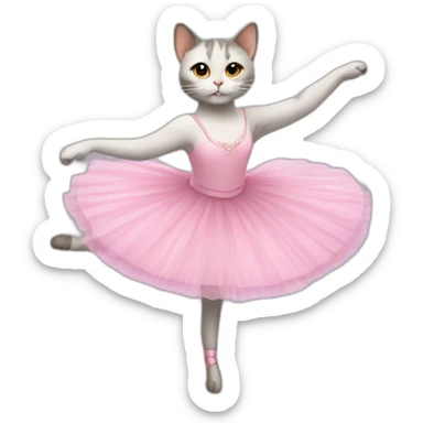 Cat being a balerina sticker
