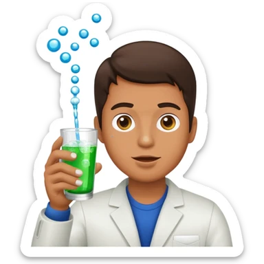 Man popping the pills and drinking sprite sticker