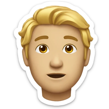 Crea un emoji que asemeje a una persona pensado sticker