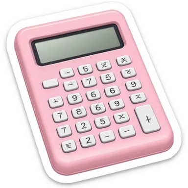 Light Pink Calculator  sticker
