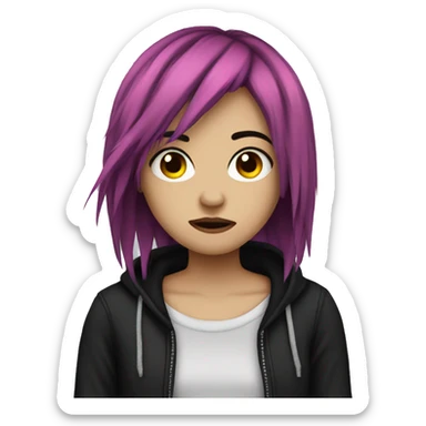 emo girl  sticker