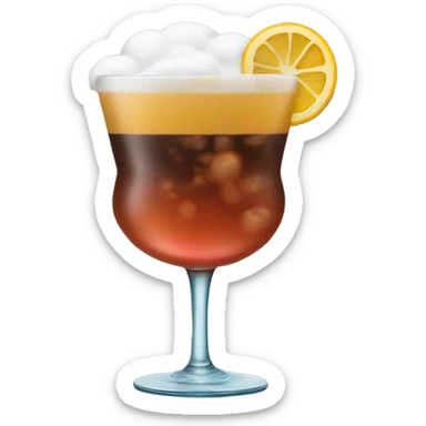 cocktail with foam sticker