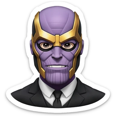 Thanos as Squid Game Front Man with black mask sticker