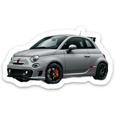 595 matte grey abarth sticker