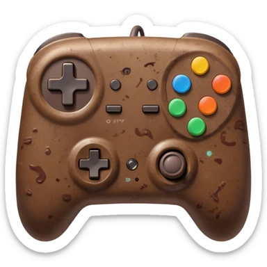 Poop holding a controller  sticker