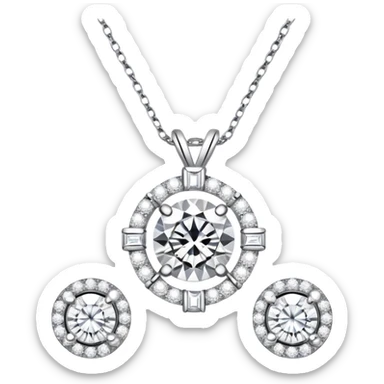 diamond ring necklace earrings jewelry sticker