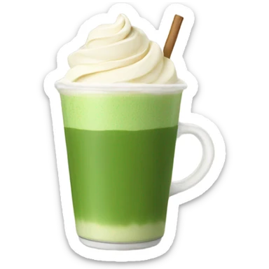 Matcha latte sticker