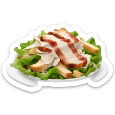 Cesar salad with bacon, croutons, chicken and Cesar dressing  sticker