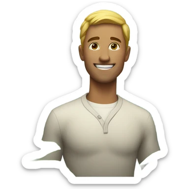 Man on a island - add white guy saved emoji  sticker