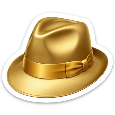 A gold fedora emoji sticker