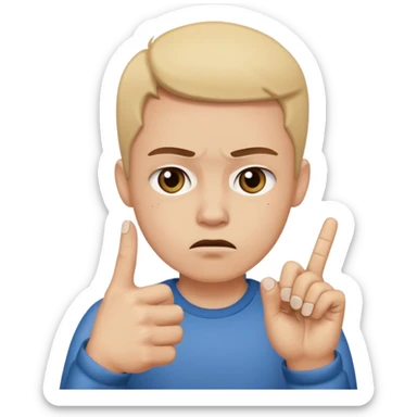 Sad face that’s making outdoing the middle finger sticker
