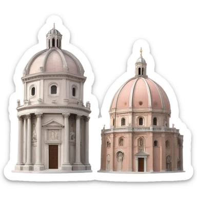 battistero e duomo di parma sticker