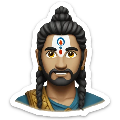 Create mahadev emoji in back sticker