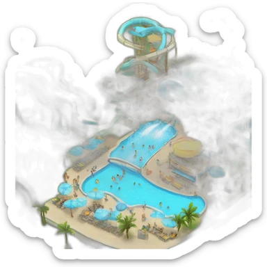 Water park sticker