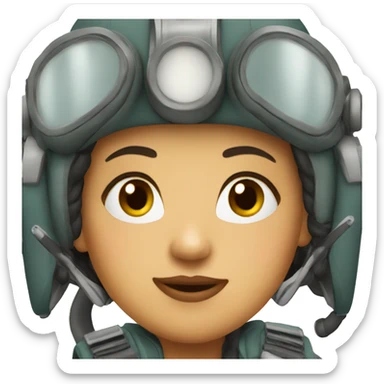 Woman pilot sticker