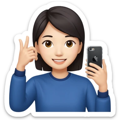 asian influencer selfie sticker