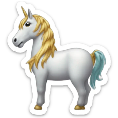 Une licorne moche sticker