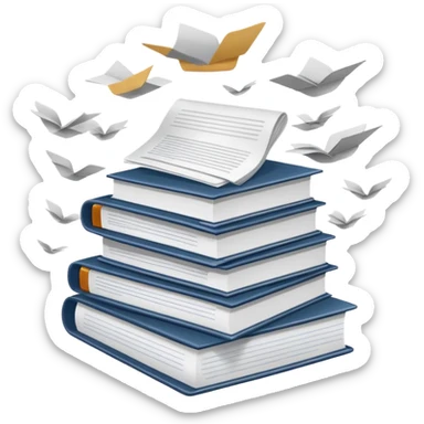 documents in the air sticker