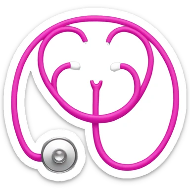 Hot pink stethoscope engraved “ashley” written on it sticker