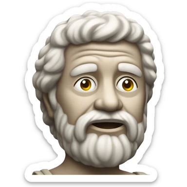 Estatuas de piedra, como las de los moáis. sticker