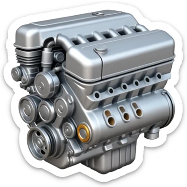 minimalistic car engine sticker