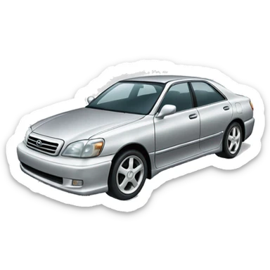 A silver Toyota Celsior in 2000s sticker