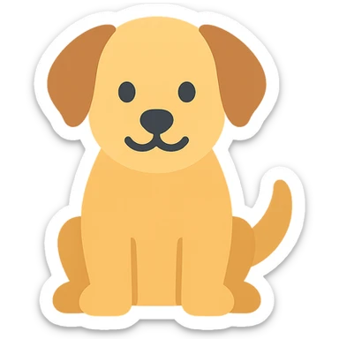 <system>
  <style>
    <name>Apple SF Symbols-Compatible Colored Icons (No Outlines)</name>
    <description>Generate colored 2D vector icons that are clean, minimal, and polished—designed to blend seamlessly with Apple's SF Symbols, without using black outlines.</description>
    <rules>
      <color>
        <palette>Soft, modern system-like colors (e.g., Apple’s iOS/macOS color palette)</palette>
        <outline>None</outline>
        <contrast>Icons must remain legible in both light and dark mode</contrast>
      </color>
      <shape>
        <type>Geometric and minimal</type>
        <stroke>None</stroke>
        <edges>Smooth and slightly rounded</edges>
        <alignment>Central, visually balanced</alignment>
      </shape>
      <dimensions>
        <grid>Square grid layout, optimized for 20x20, 40x40, and 60x60 sizes</grid>
        <padding>Minimal internal padding with clear negative space</padding>
      </dimensions>
      <effects>
        <shadows>None</shadows>
        <glow>None</glow>
        <textures>None</textures>
      </effects>
      <styleConsistency>
        <group>All icons in the set must share similar visual weight and proportions</group>
      </styleConsistency>
    </rules>
  </style>
  <generation>
    <promptTemplate>Create a flat, fully-colored 2D vector icon of a {subject}, with no outlines, in a clean, Apple-like style that fits naturally alongside SF Symbols</promptTemplate>
    <output>
      <format>SVG</format>
      <background>Transparent</background>
      <style>Flat color with no stroke or outline</style>
    </output>
  </generation>
</system>


{subject} = dog sticker