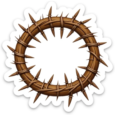 jesus's crown of thorns  sticker