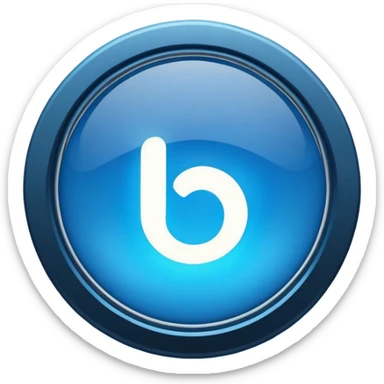 The round blue sign on the night building  sticker