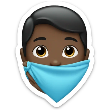 Half black and baby blue heart sticker