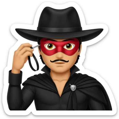 Zorro animal  quítale la máscara  sticker