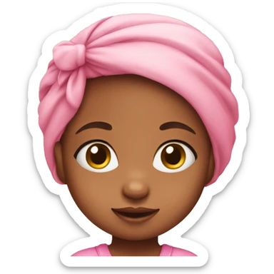 Baby girl in pink clothes  sticker