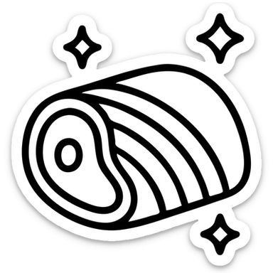 rainbow meat with sparkles sticker