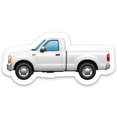 WHITE PICKUPTRUCK SIDE VIEW sticker