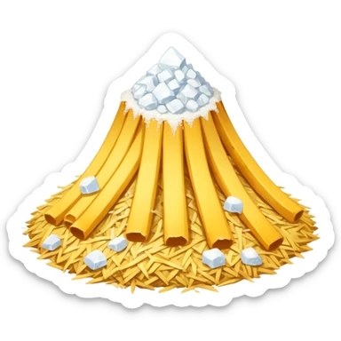 Straw and a pile of salt sticker